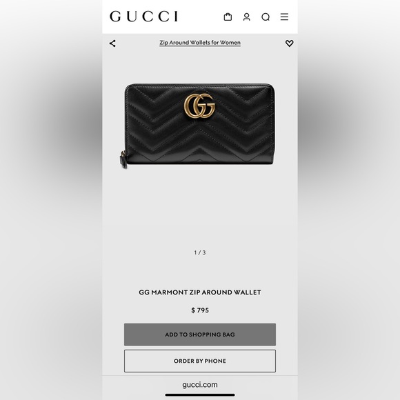 Gucci GG Marmont Zip Around Wallet - Picture 10 of 13